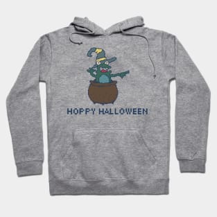 Hoppy Halloween - Frog Boiling 8bit Pixel Art Hoodie